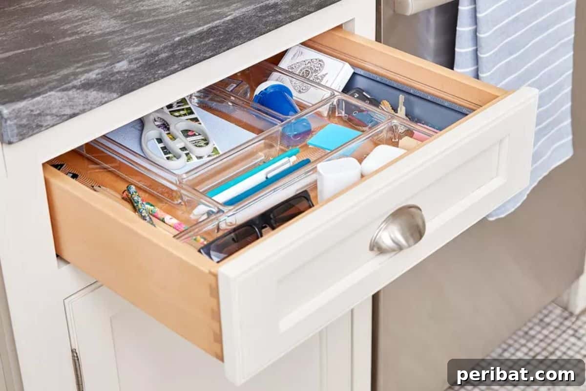 Organized Junk Drawer in the Pantry