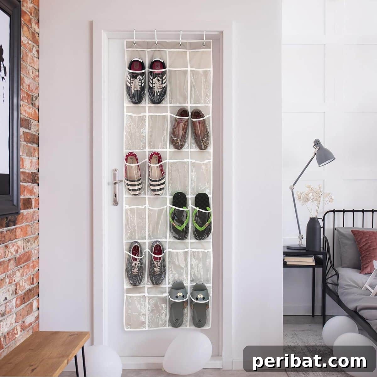 Over-the-Door Hanging Shoe Rack for Pantry Storage