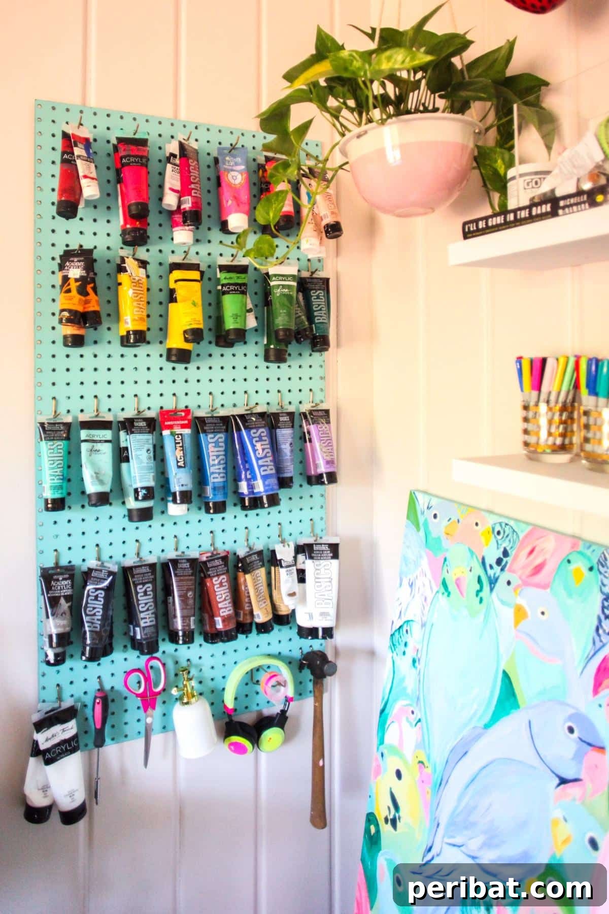35 Ultimate Paint Storage DIY Ideas and Top-Rated Products 10 Pegboard Paint Organizer