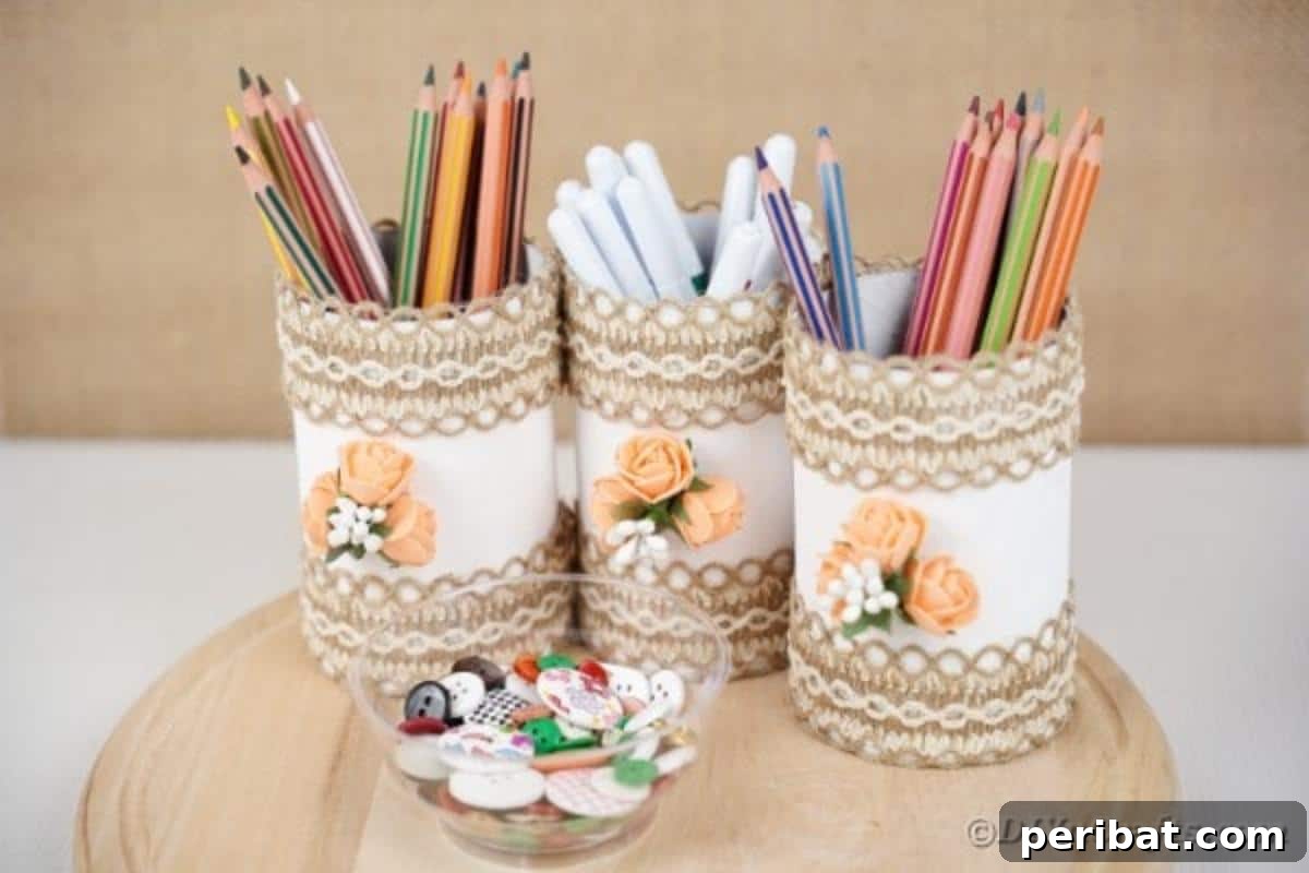 50 Smart Makeup Organization Ideas: DIY Projects & Best Products 4 Upcycled Pringles Cans into Storage Containers