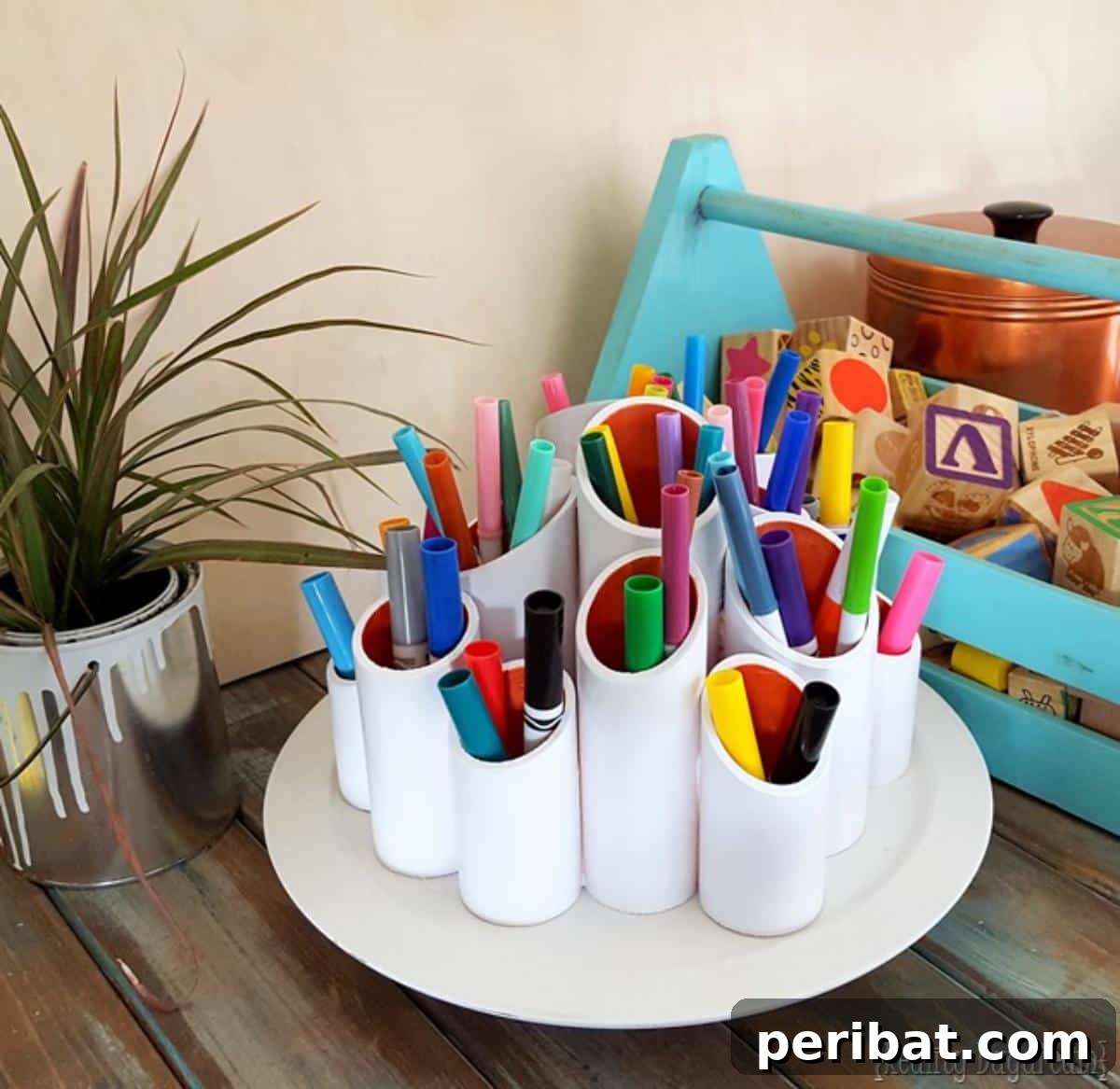 50 Smart Makeup Organization Ideas: DIY Projects & Best Products 31 Makeup Storage using PVC Pipes