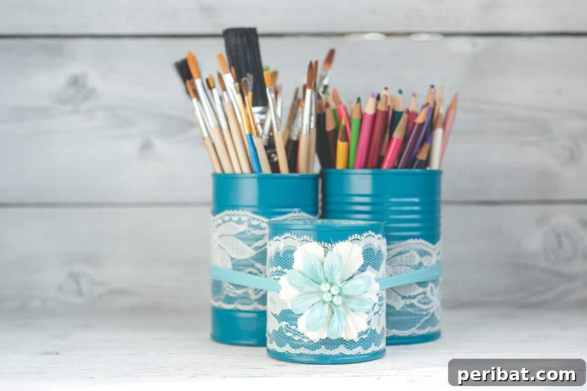 50 Smart Makeup Organization Ideas: DIY Projects & Best Products 32 Upcycled Tin Cans