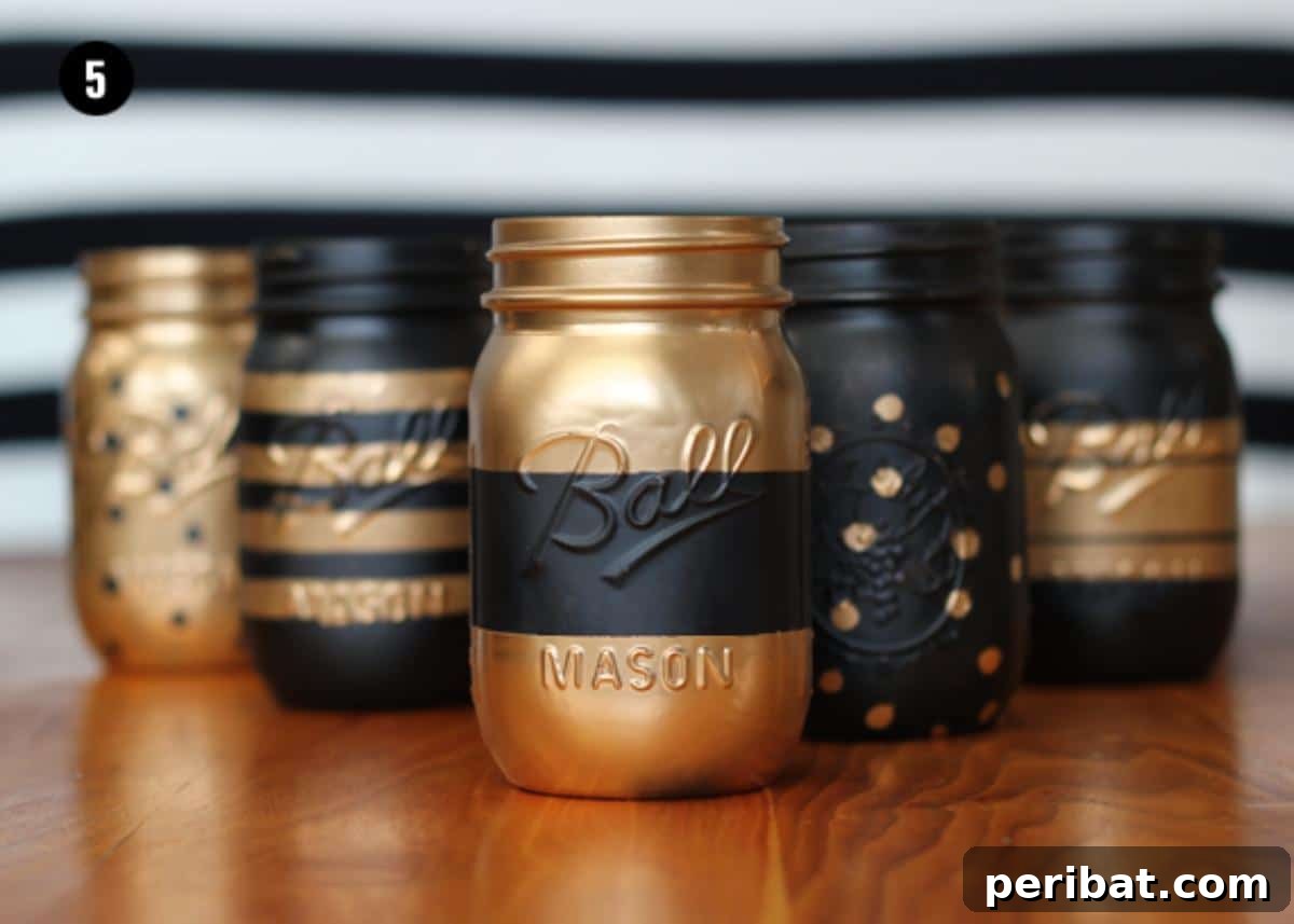 50 Smart Makeup Organization Ideas: DIY Projects & Best Products 49 DIY Patterned Mason jar