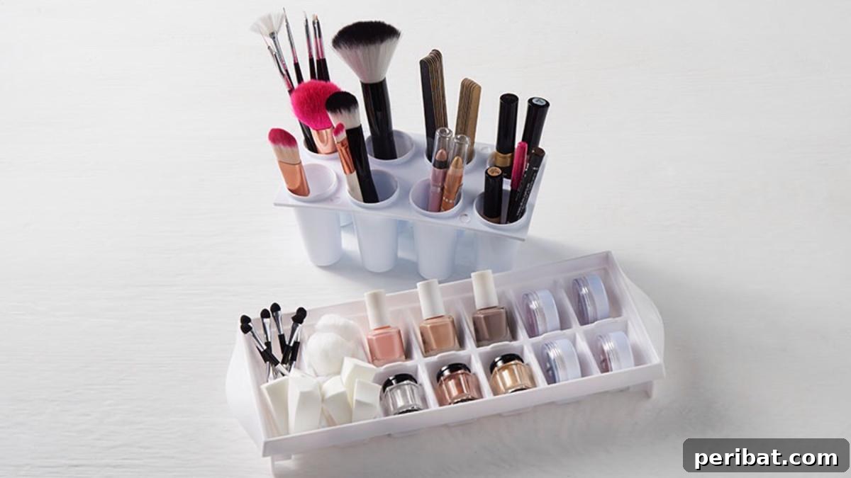 50 Smart Makeup Organization Ideas: DIY Projects & Best Products 8 Ice Cube Trays
