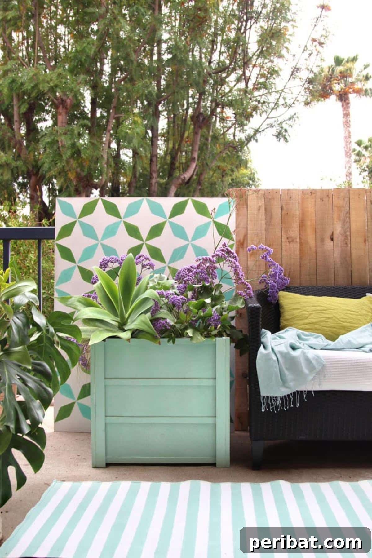 50 Plant Display Ideas: DIY Projects and Product Picks 26 Well-crafted wooden planter box filled with lush green plants