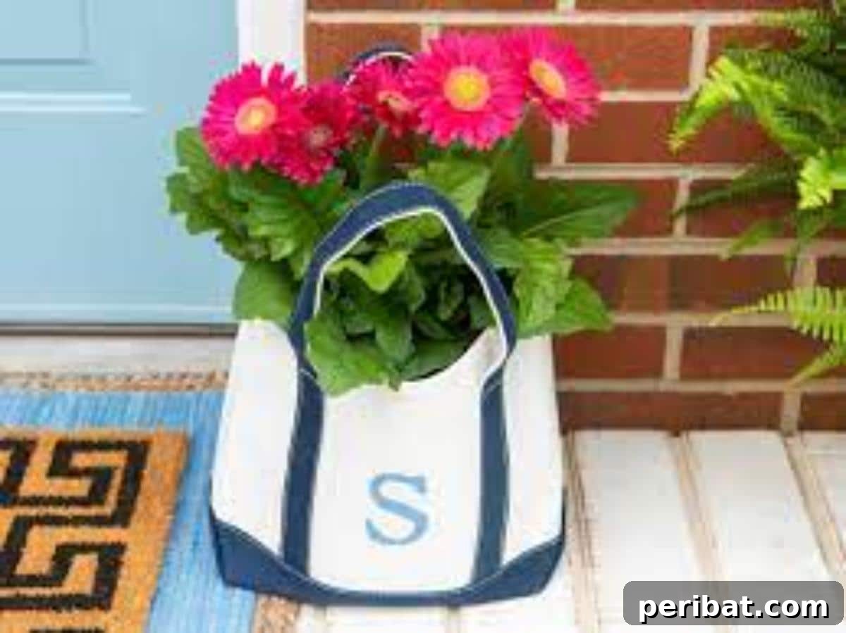 50 Plant Display Ideas: DIY Projects and Product Picks 40 Charming tote bag planter, perfect for indoor or outdoor use