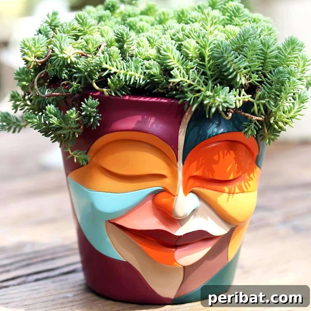 50 Plant Display Ideas: DIY Projects and Product Picks 42 Vibrant rainbow head eclectic planter for small plants
