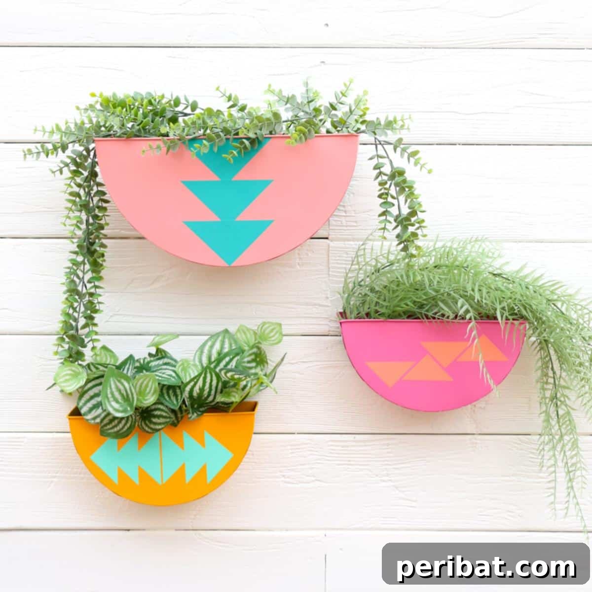 50 Plant Display Ideas: DIY Projects and Product Picks 8 Colorful DIY outdoor wall planters adding vibrant pops to a garden space