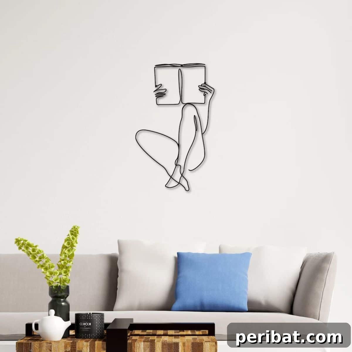 Simplify Your Space: 50 Minimalist Room Decor DIYs & Picks 17 Minimalist Metal Line Art