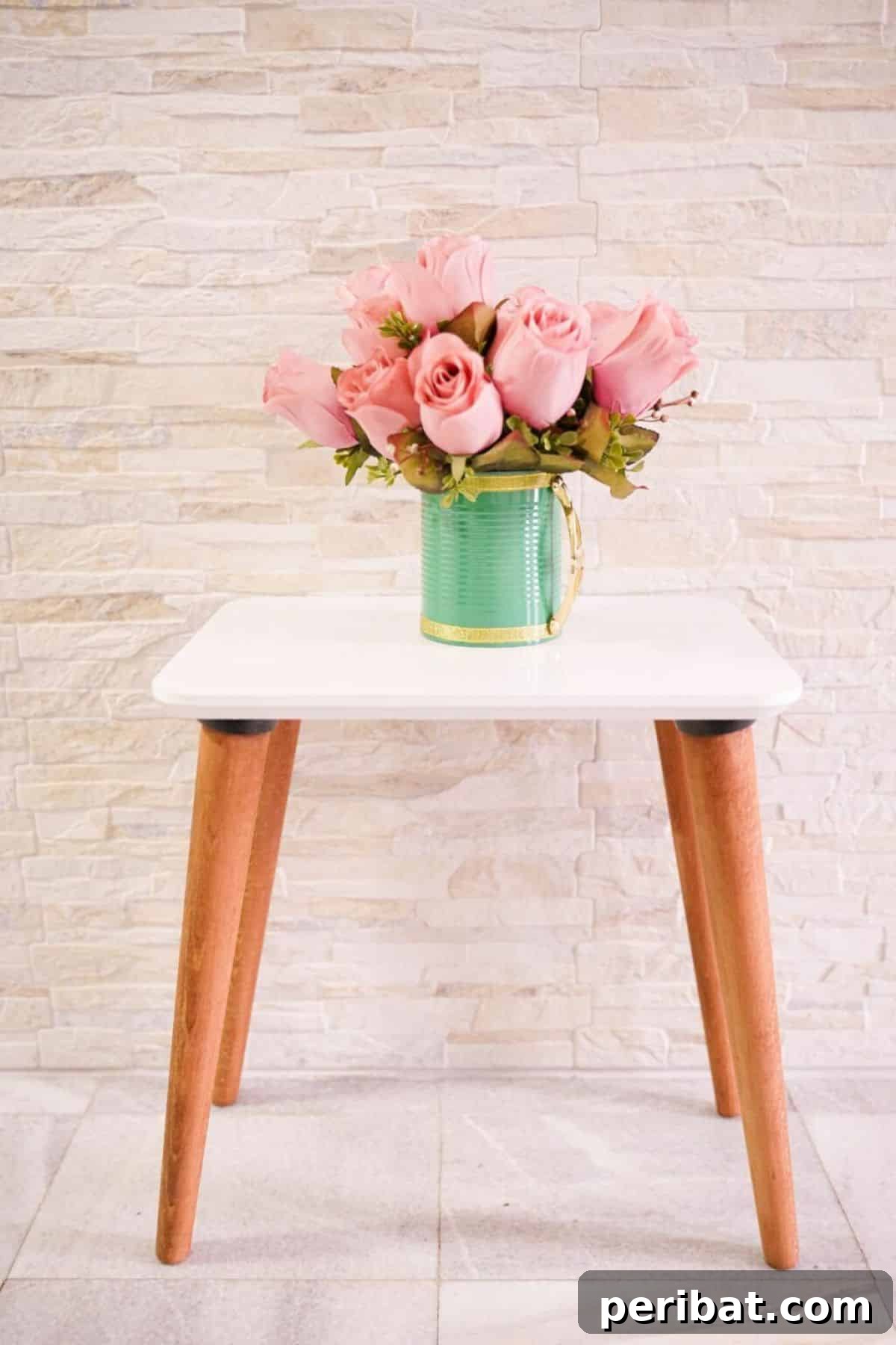Simplify Your Space: 50 Minimalist Room Decor DIYs & Picks 3 Upcycled Tin Can Mug Vase