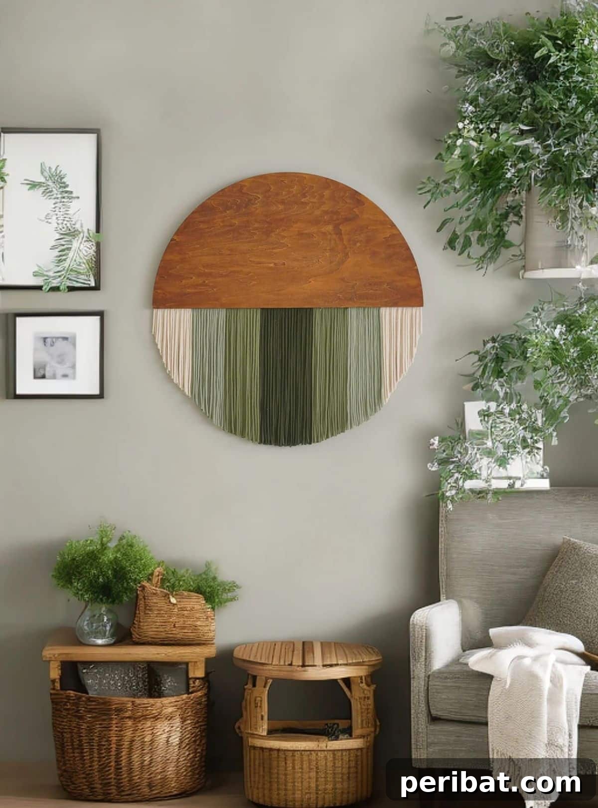 Simplify Your Space: 50 Minimalist Room Decor DIYs & Picks 24 Half Moon Hanging Minimalist Artwork
