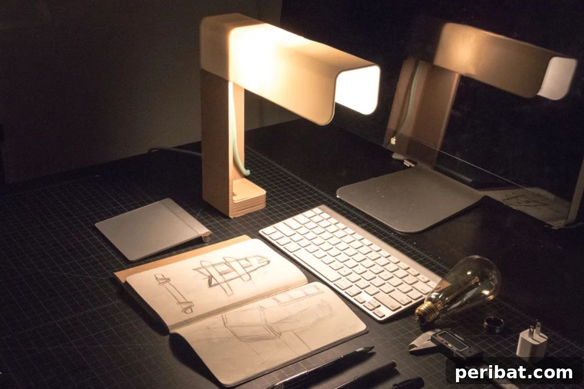 Simplify Your Space: 50 Minimalist Room Decor DIYs & Picks 35 DIY Minimalist Desk Lamp