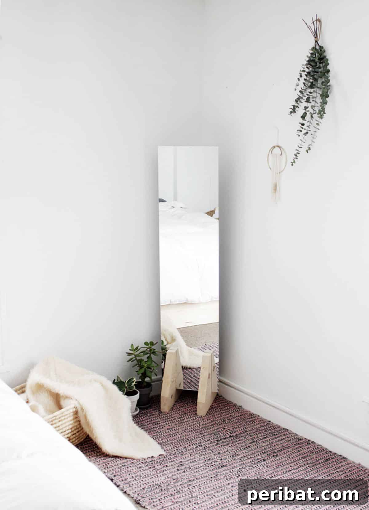 Simplify Your Space: 50 Minimalist Room Decor DIYs & Picks 40 DIY Minimal Floor Mirror Decor