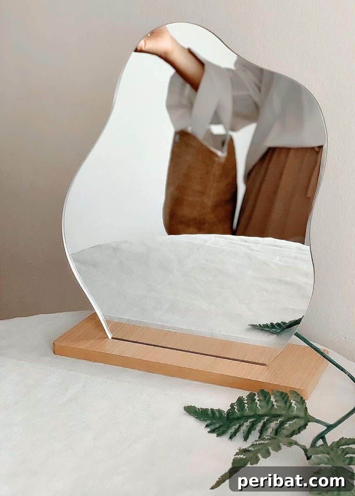 Simplify Your Space: 50 Minimalist Room Decor DIYs & Picks 7 G.Dori Irregular Vanity Mirror for Minimal Spaces