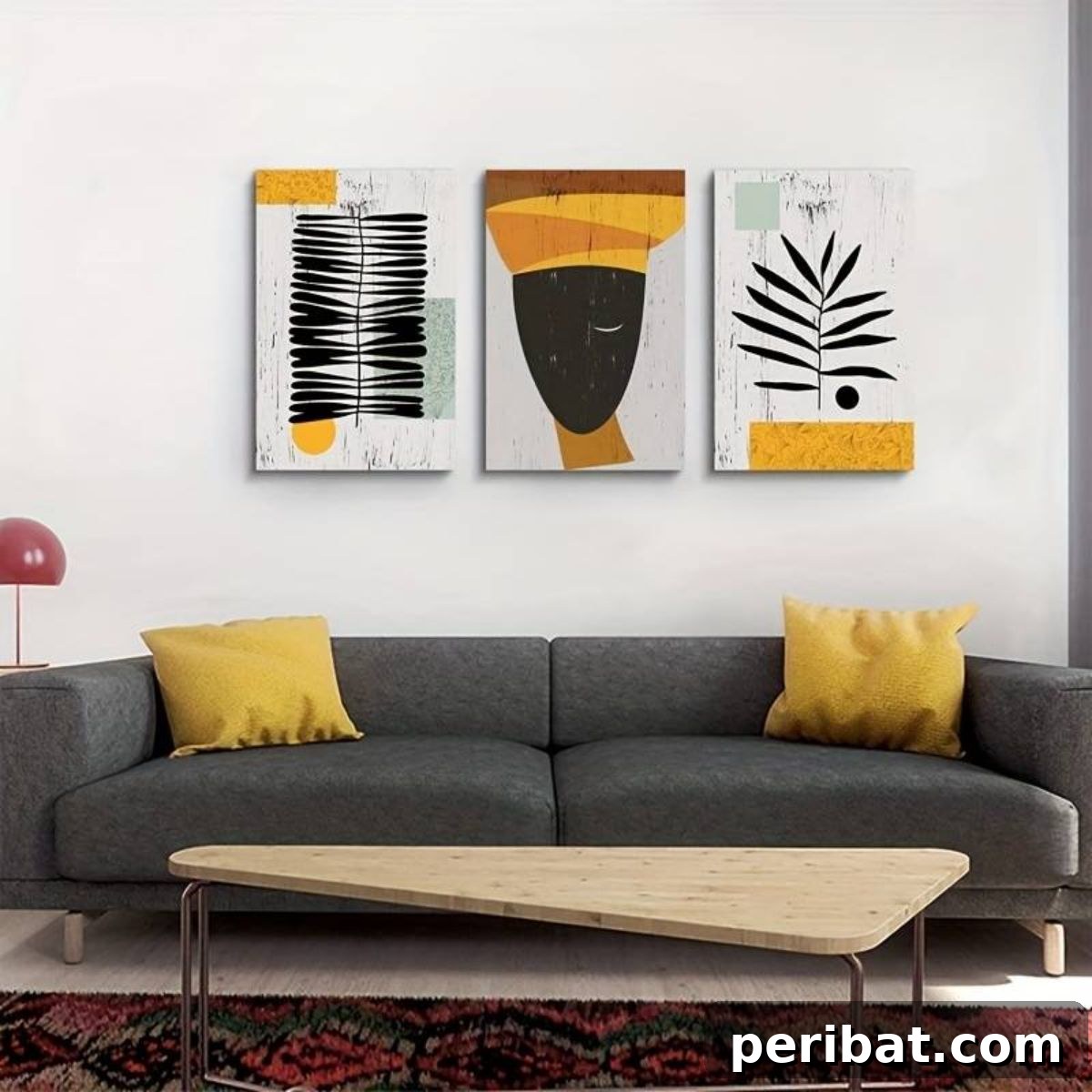 Simplify Your Space: 50 Minimalist Room Decor DIYs & Picks 8 Abstract Ethno Minimalist Wall Art
