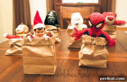 60 Whimsical Elf on the Shelf Display Ideas 11 Sack Race