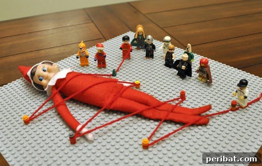 60 Whimsical Elf on the Shelf Display Ideas 3 Attack of the Lego People