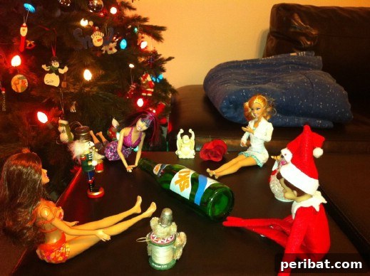 60 Whimsical Elf on the Shelf Display Ideas 32 Spin the Bottle