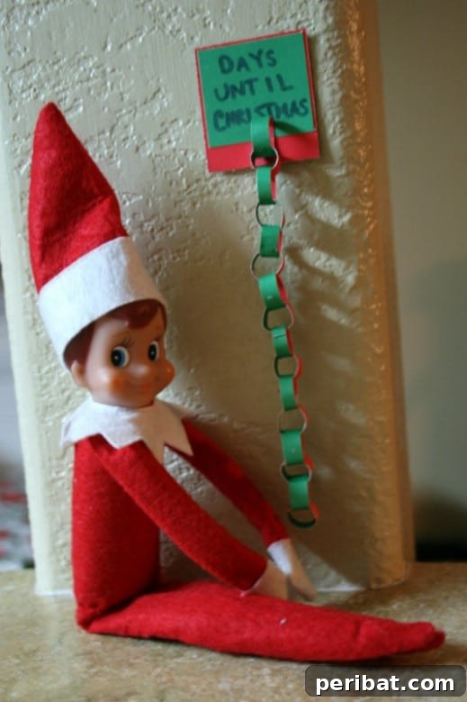 60 Whimsical Elf on the Shelf Display Ideas 41 He’s Counting Down the Days