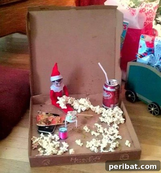 60 Whimsical Elf on the Shelf Display Ideas 42 It’s a Pizza Party
