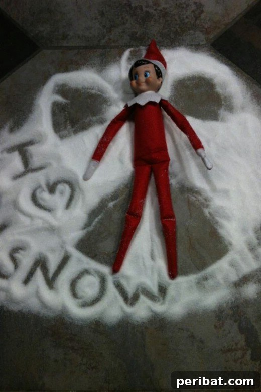 60 Whimsical Elf on the Shelf Display Ideas 48 Making Snow Angels