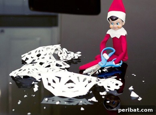 60 Whimsical Elf on the Shelf Display Ideas 61 Making Snowflakes