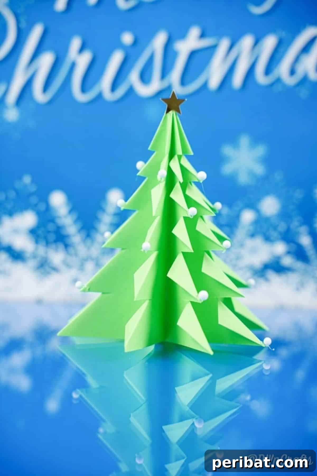 Papercrafted Christmas: A Treasury of DIY Decor Ideas 17 3D Paper Mini Christmas Tree Ornament