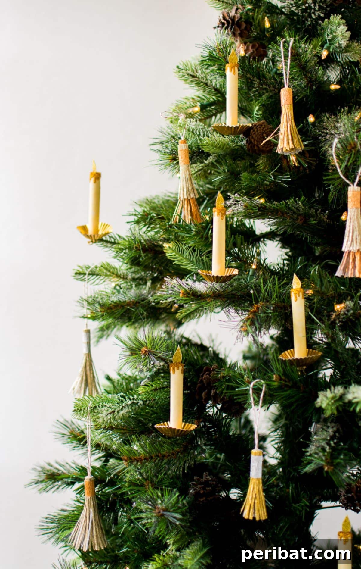 Papercrafted Christmas: A Treasury of DIY Decor Ideas 20 Paper Candle Christmas Tree Ornament