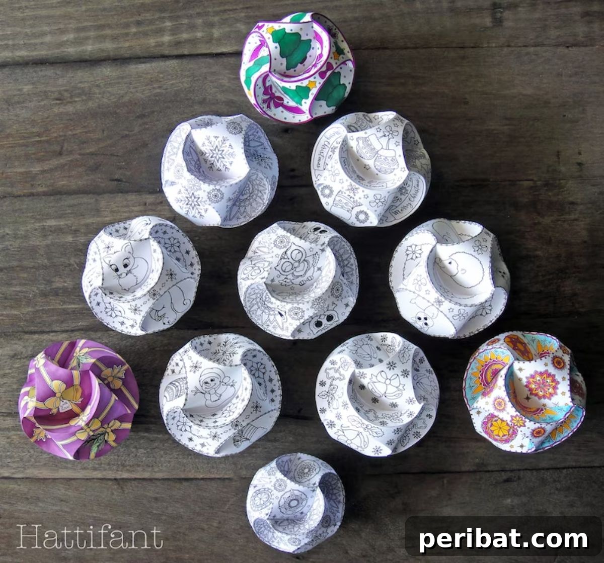 Papercrafted Christmas: A Treasury of DIY Decor Ideas 22 Triskele Paper Globes - Christmas Edition