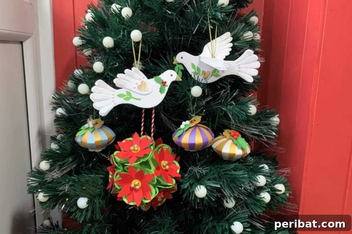Papercrafted Christmas: A Treasury of DIY Decor Ideas 23 DIY Dove Paper Christmas Decoration