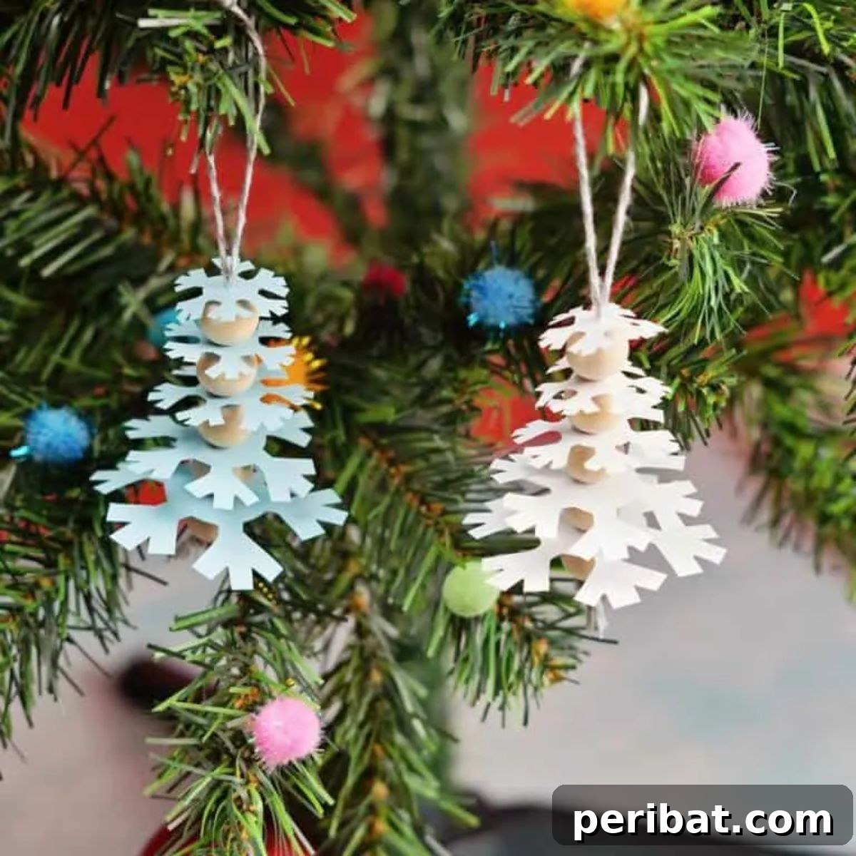 Papercrafted Christmas: A Treasury of DIY Decor Ideas 5 DIY Paper Snowflake Tree Ornaments