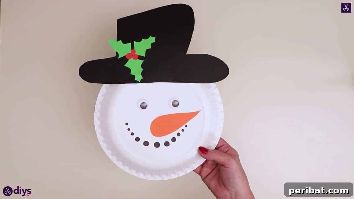Papercrafted Christmas: A Treasury of DIY Decor Ideas 45 DIY Paper Plate Snowman Head