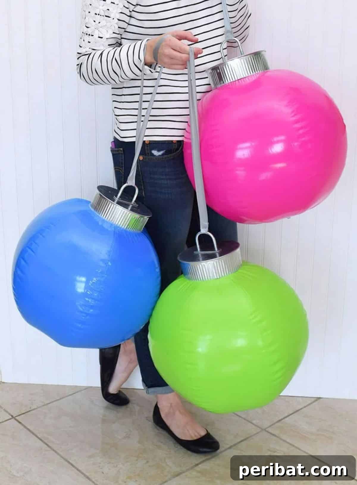 DIY Massive Christmas Balls as Festive Focal Points