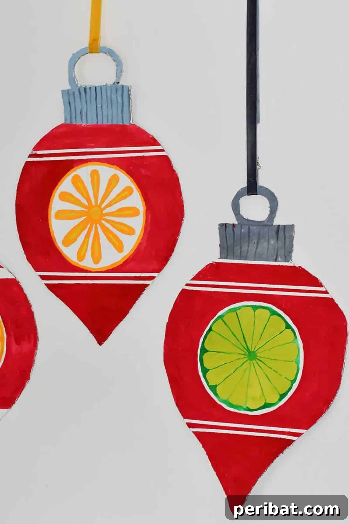 Giant Cardboard Christmas Ornaments for Eco-Friendly Decor