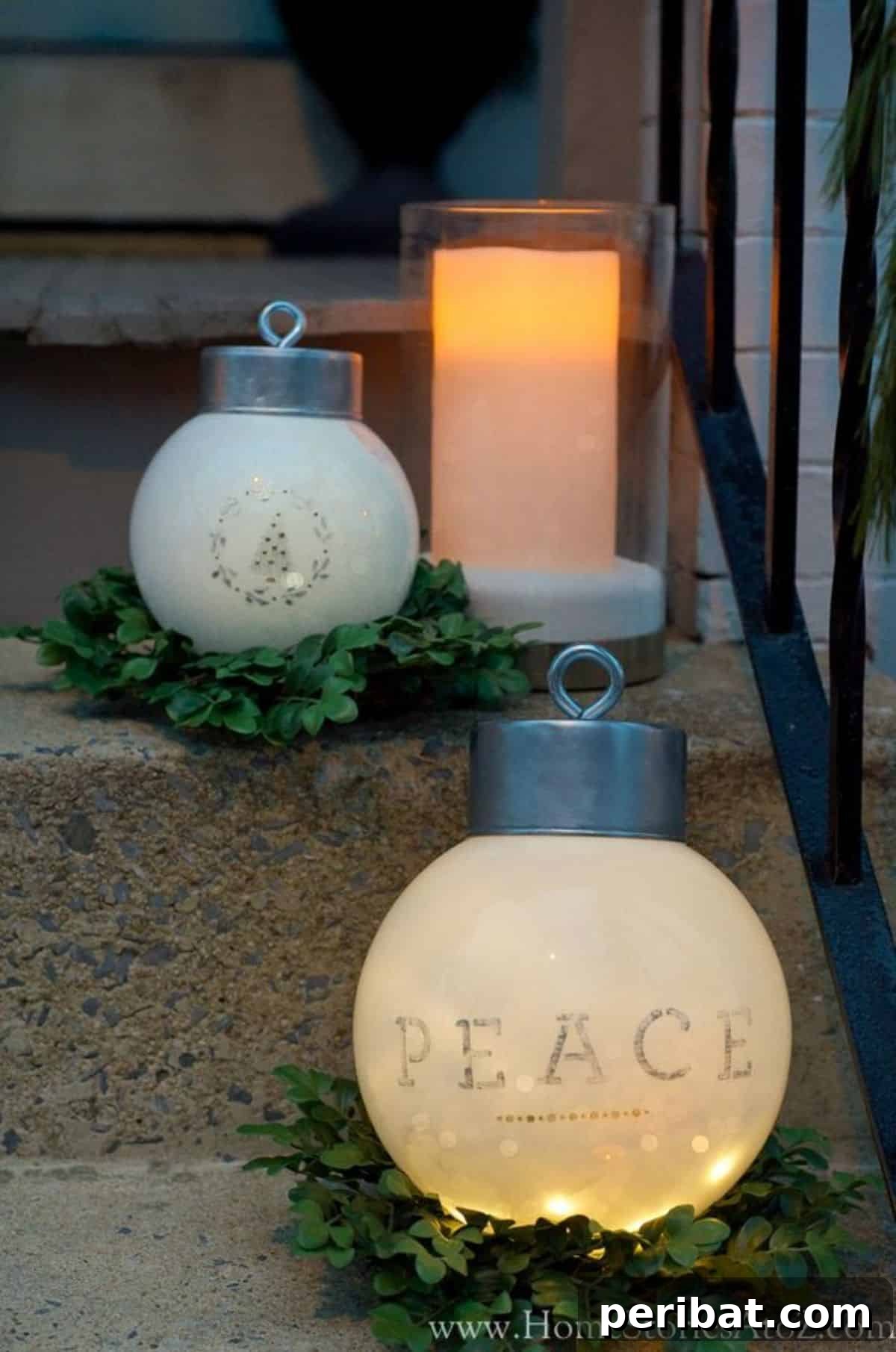 DIY Oversized Christmas Ball Decor for Whimsical Holiday Setup