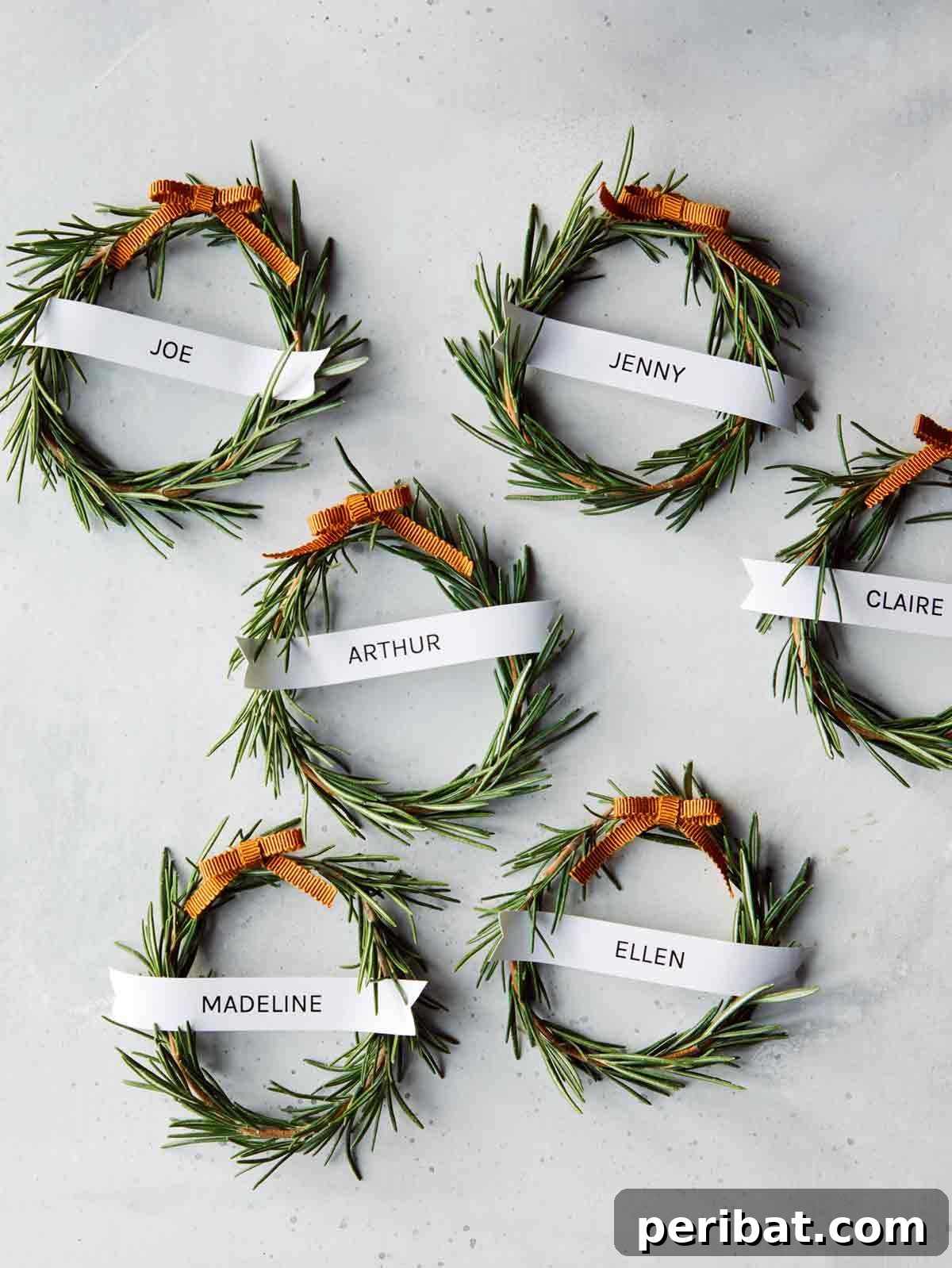 Rosemary Wreath Place Cards