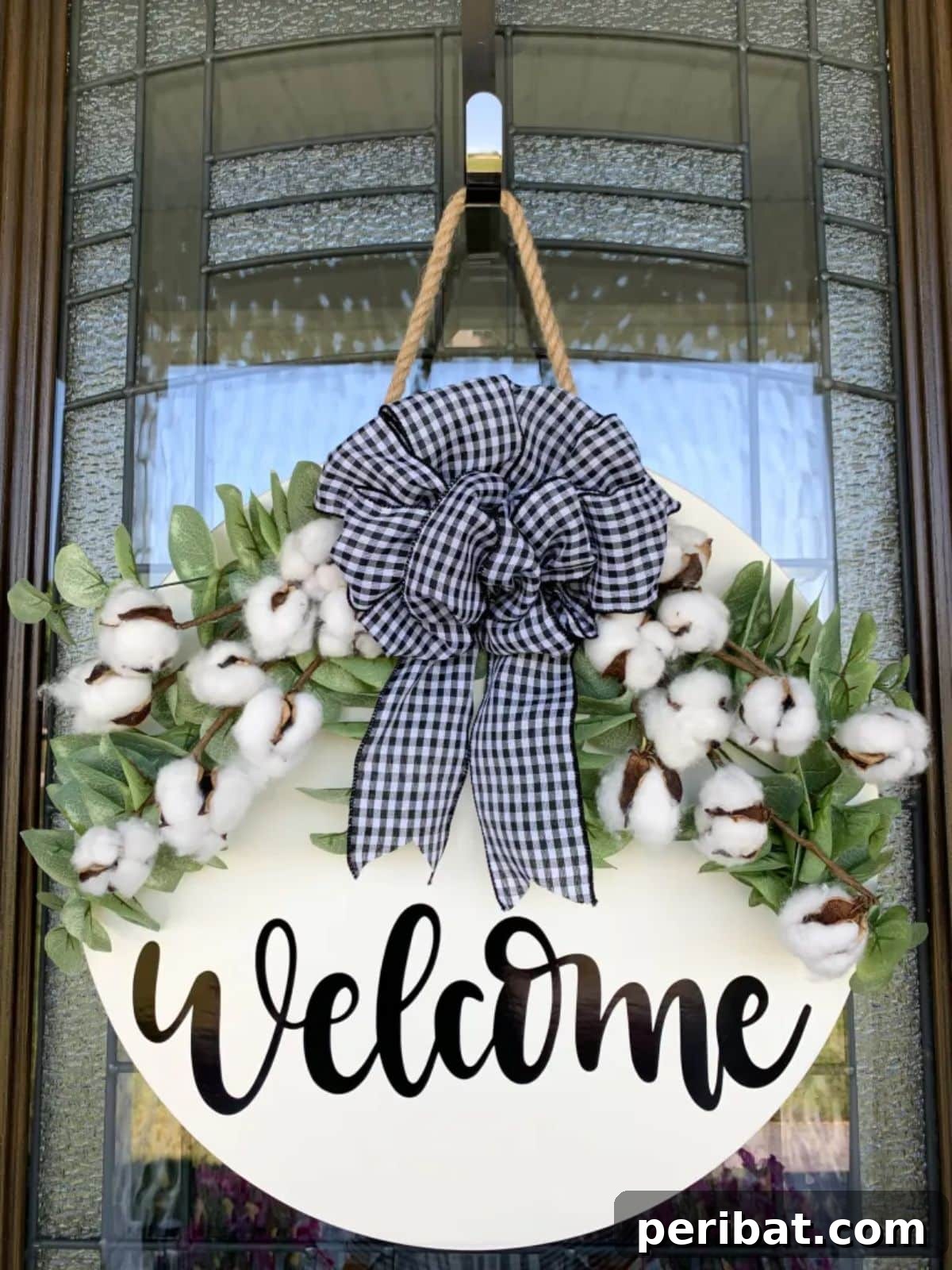 DIY Farmhouse Wreath Door Hanger With Cricut Joy