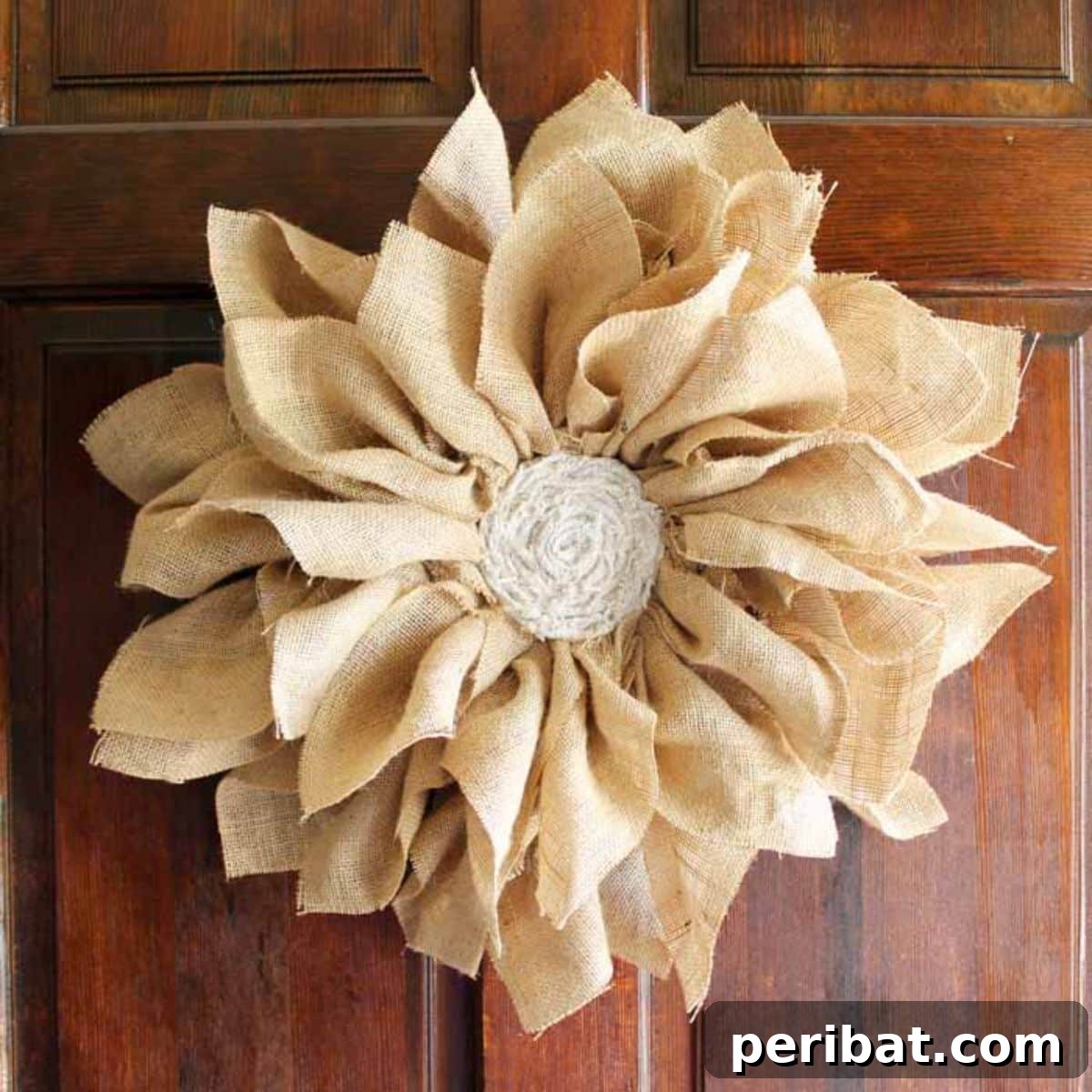 Burlap Flower Wreath