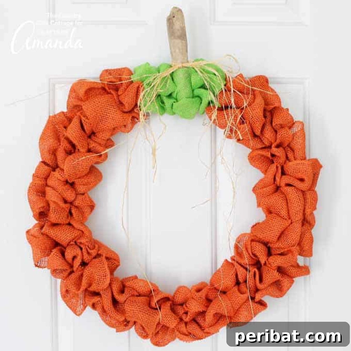 Burlap Pumpkin Wreath
