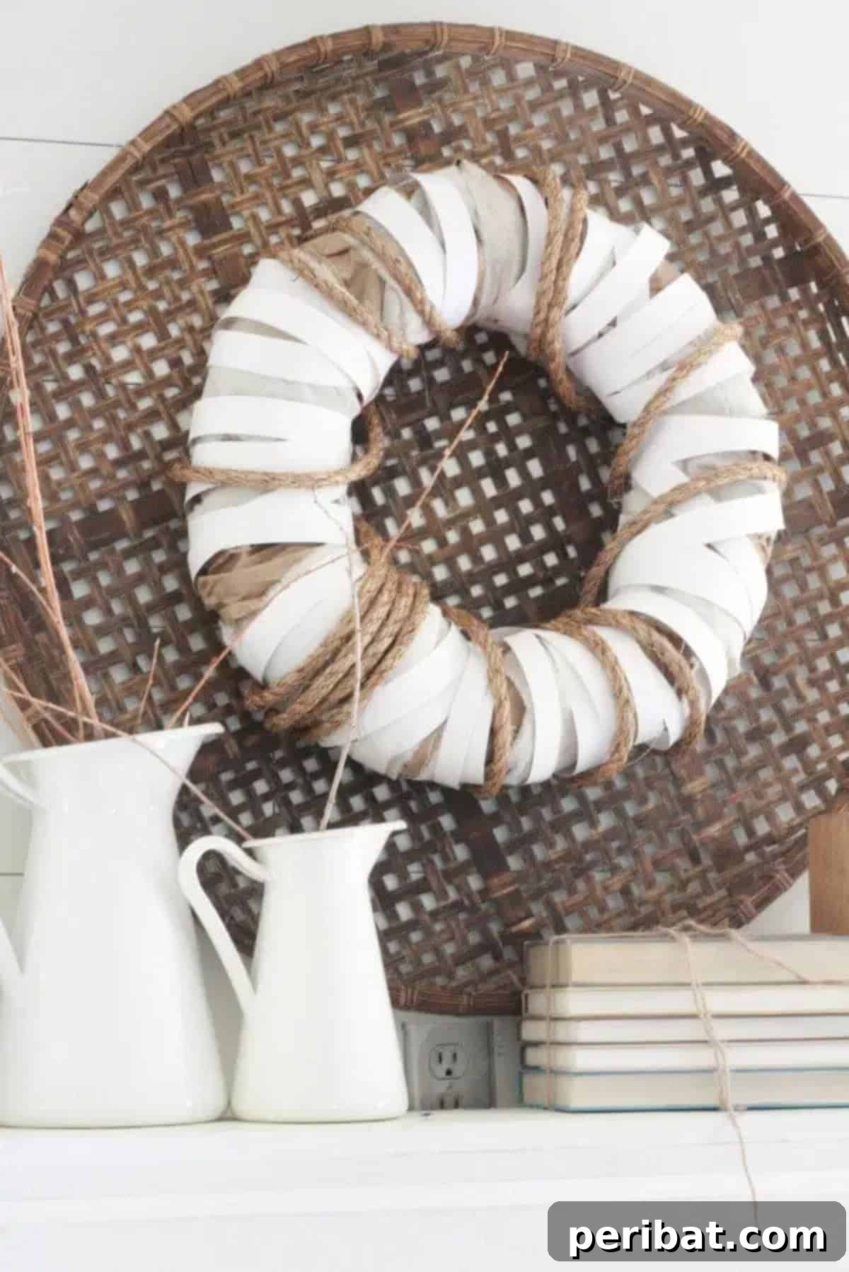 DIY Paper and Cloth Wreath