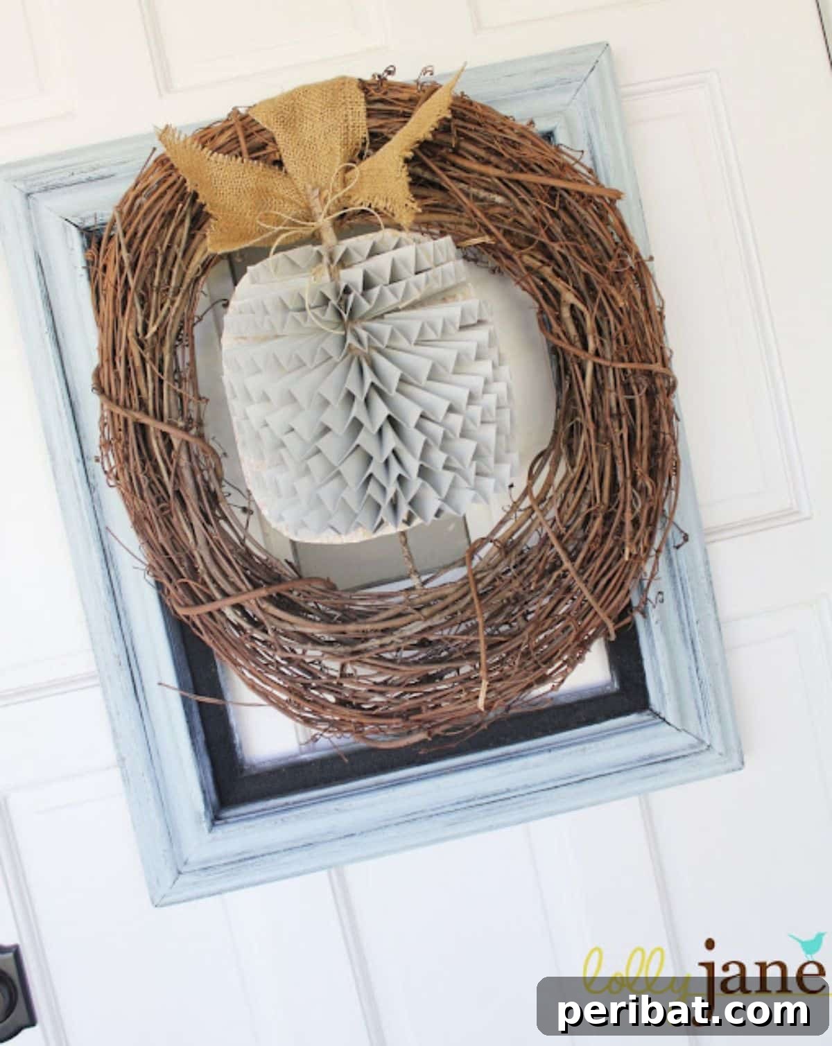 Framed Pumpkin Wreath