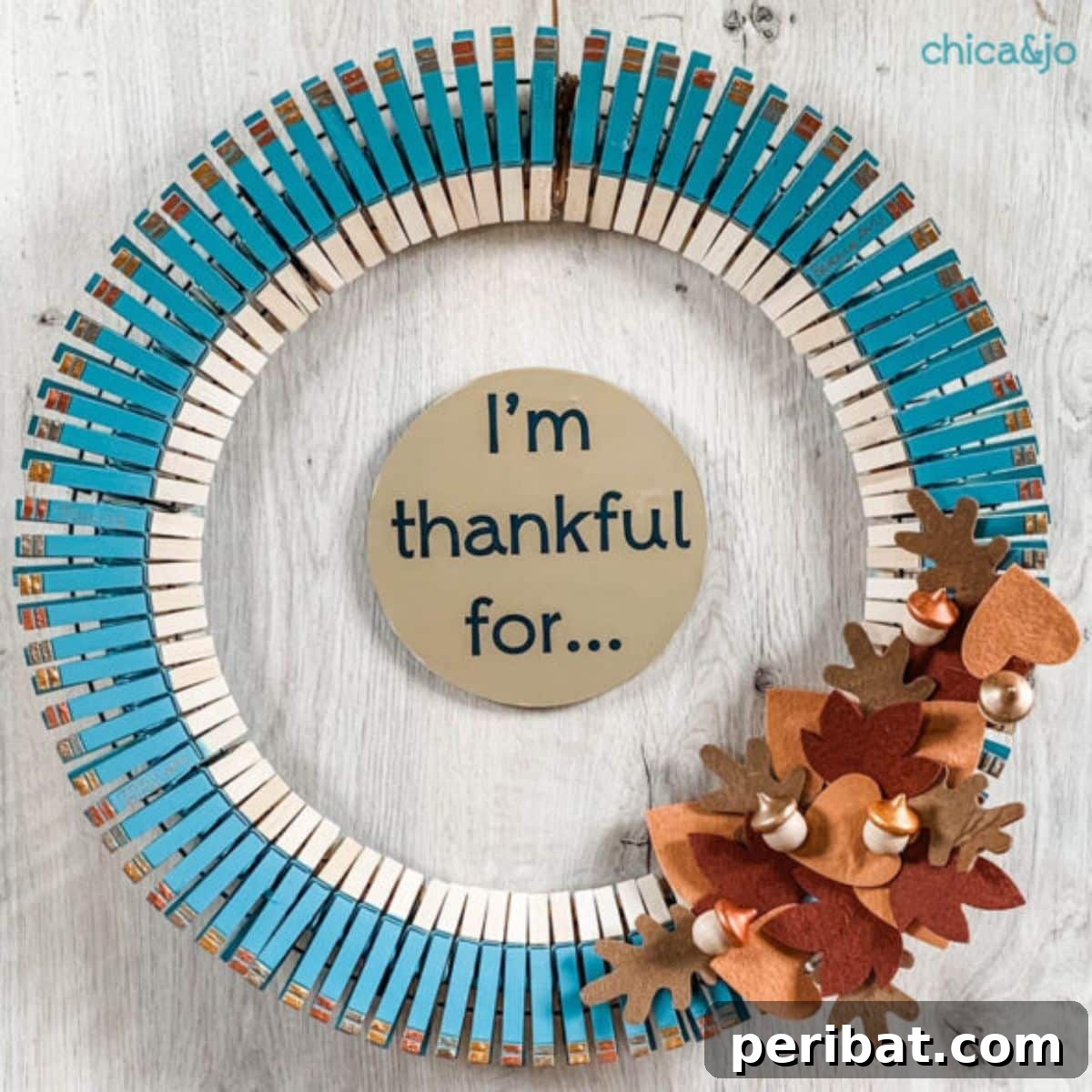 Thanksgiving Clothespin Wreath