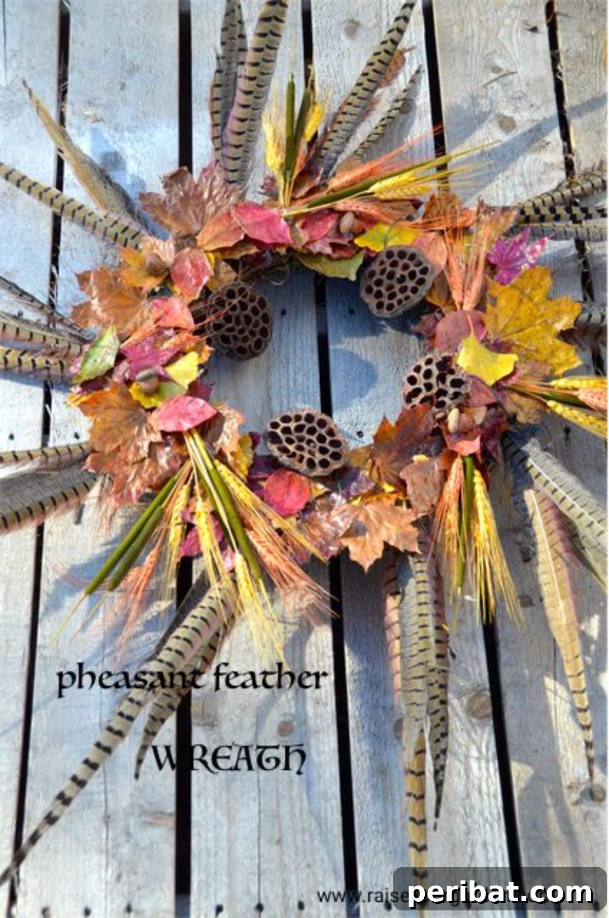 DIY Pheasant Feather Wreath