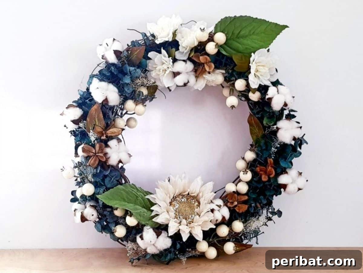 DIY Neutral and Simple Farmhouse Style Wreath