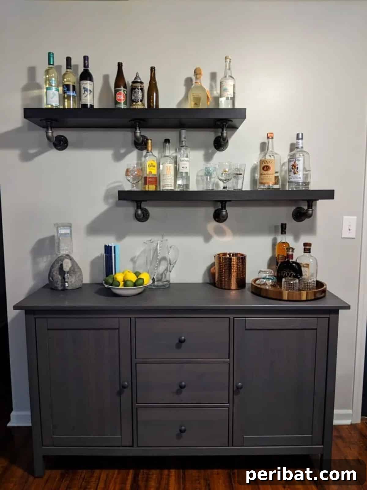 Floating Shelves Turned Industrial Pipe Shelving