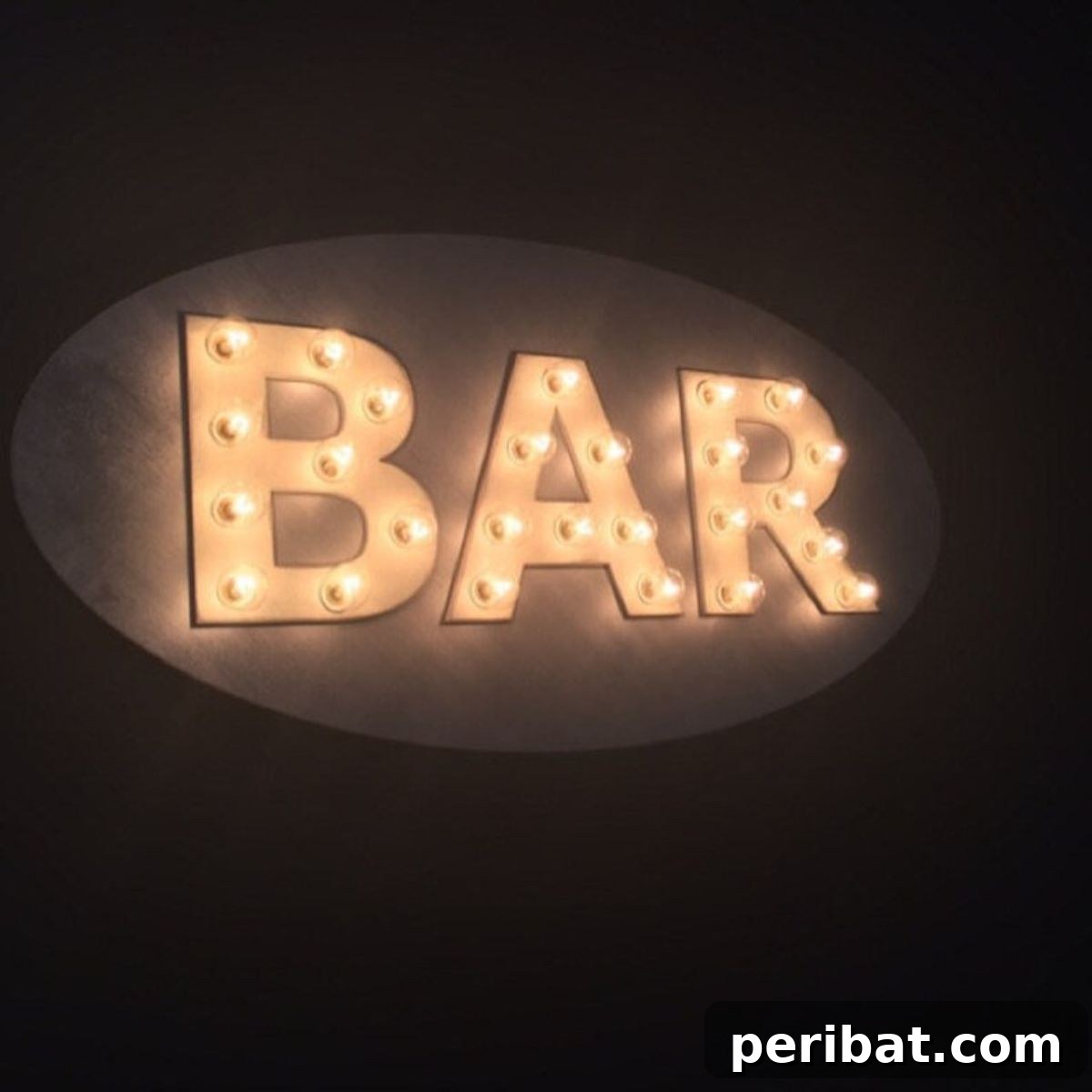 Wood Marquee Sign Lighted