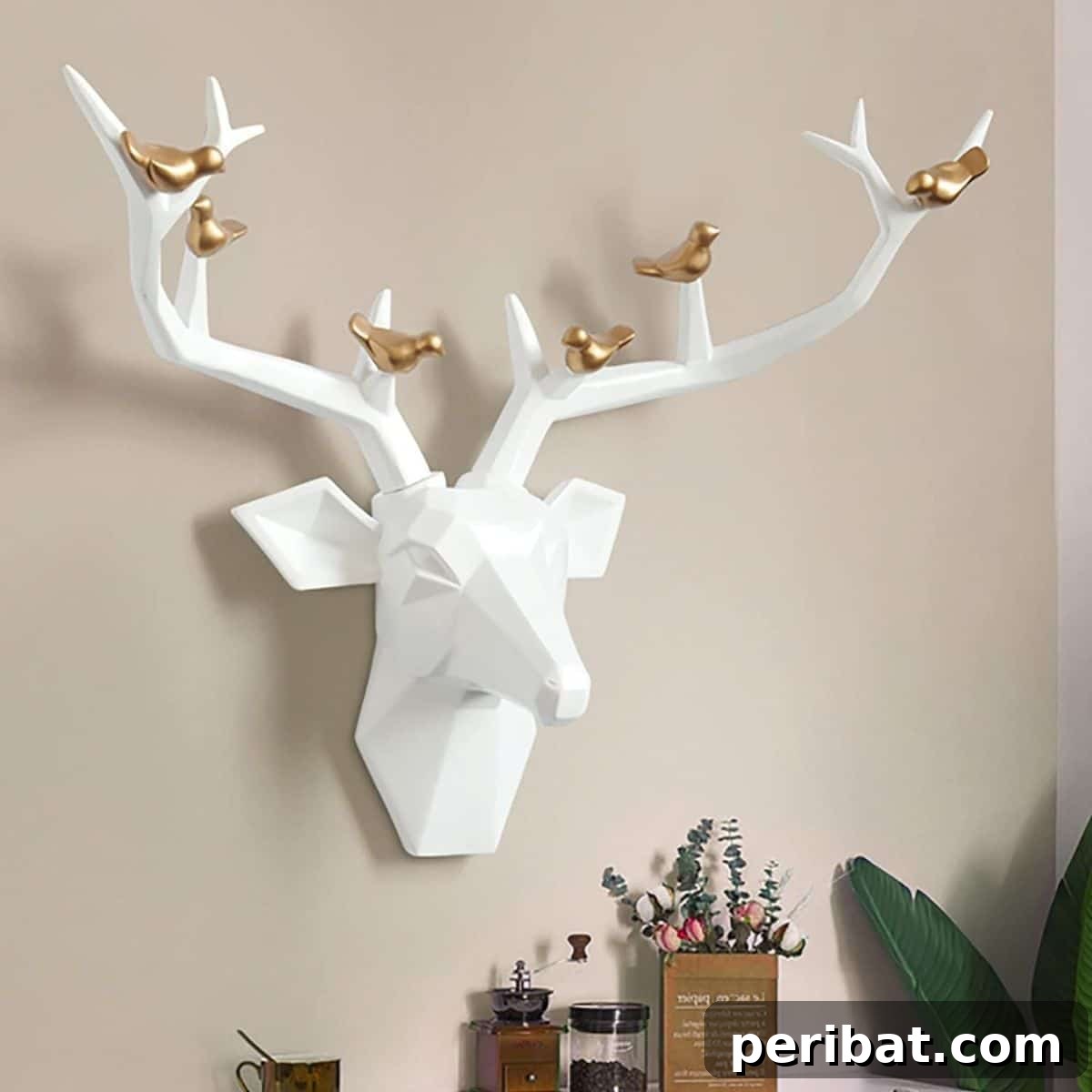 Deer Head Antler Wall Decor