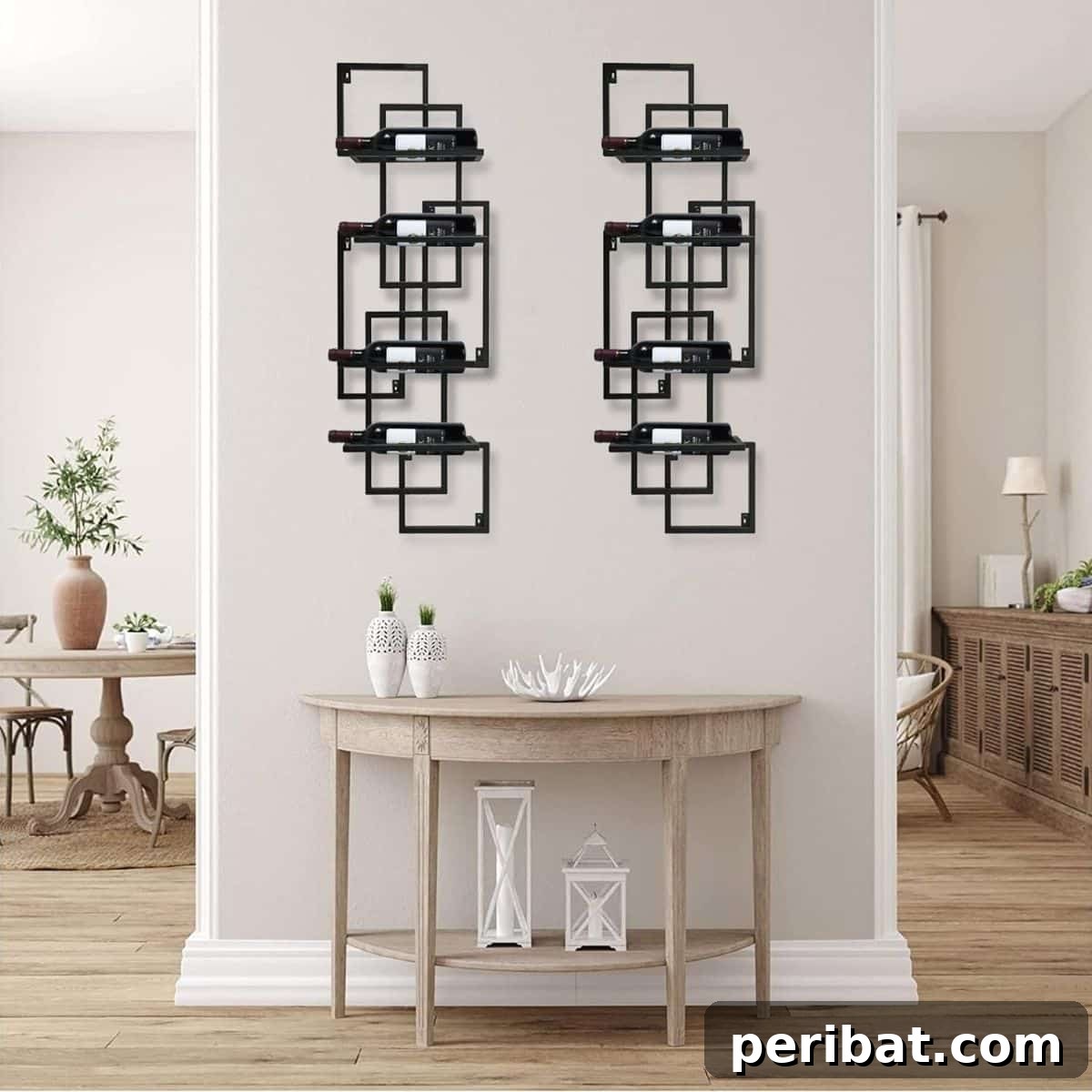 Hanging Wine Bottle Display Organizer