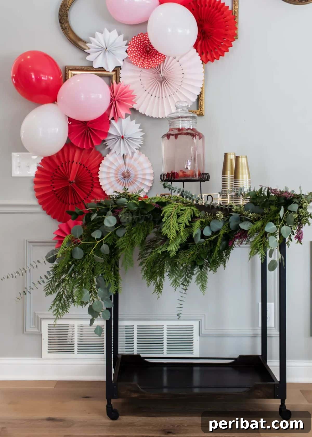 DIY Asymmetrical Bar Cart Garland