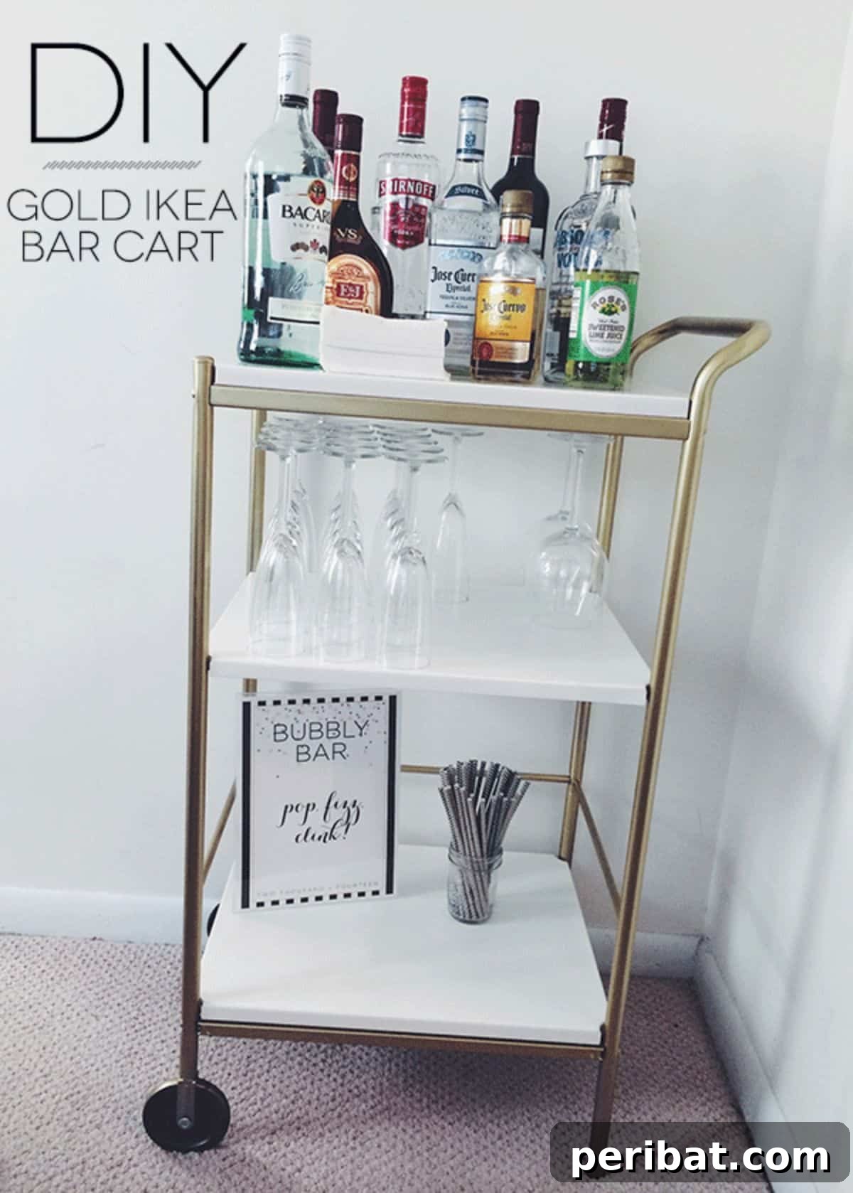 DIY IKEA Bar Cart (Less Than $40!)